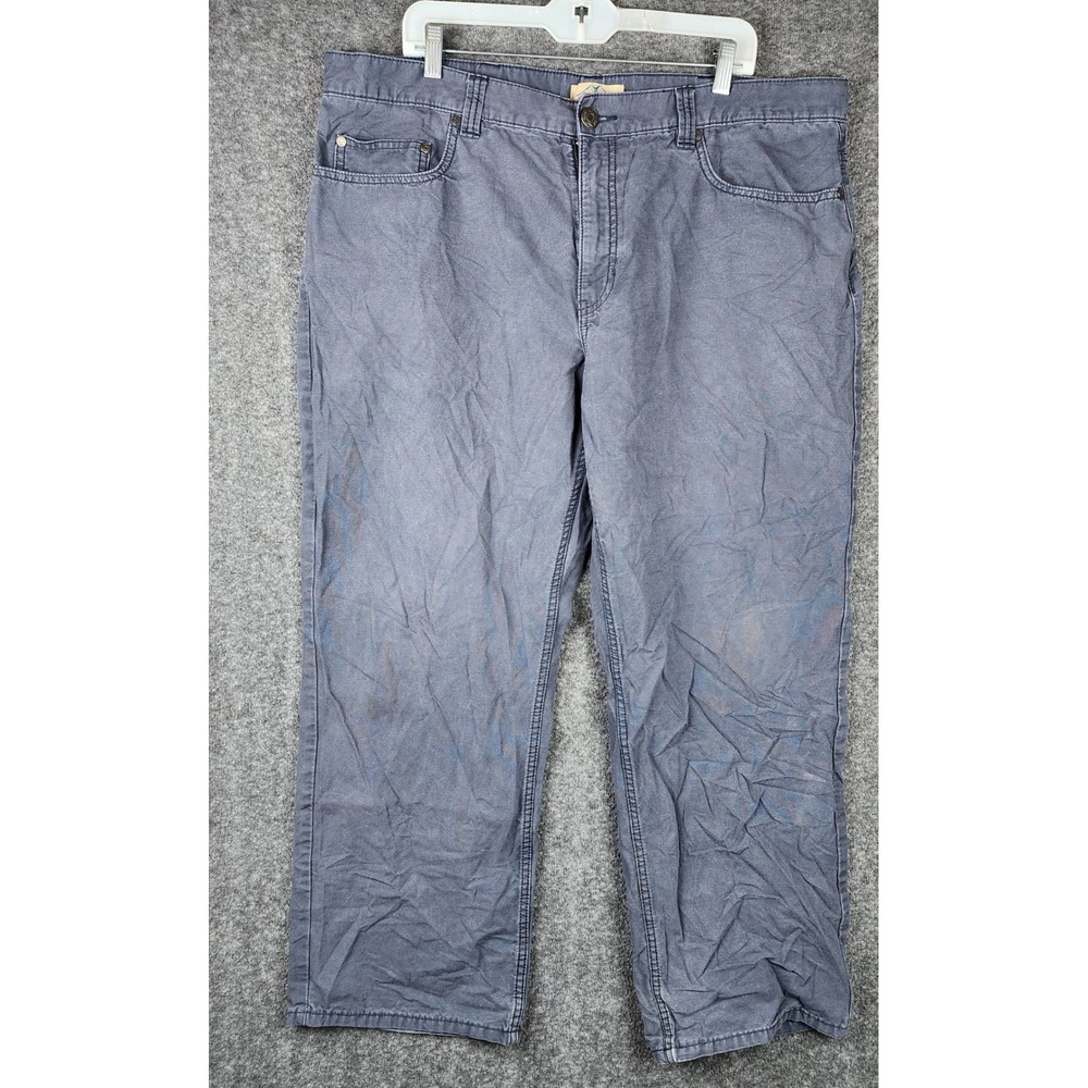 Blue Mountain Canvas Work Pants Mens 40x30 Blue Straight Leg Rugged Casual